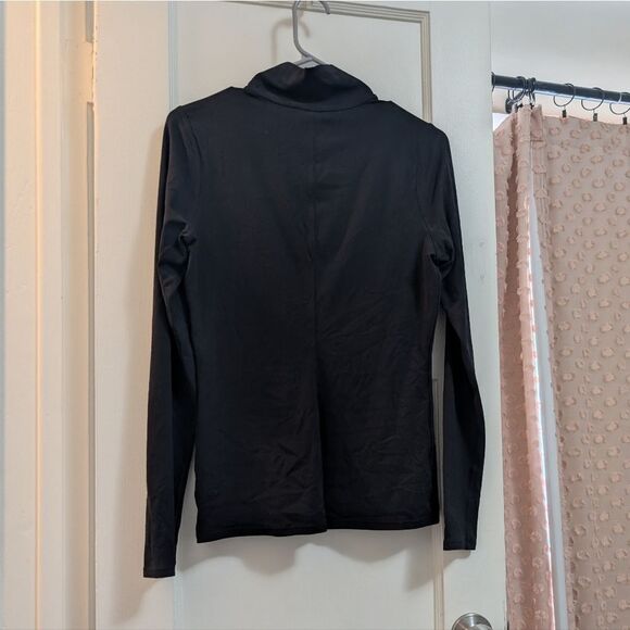 NWOT Lululemon Ethereal Mock Neck Black Long Sleeve Tee Size 8 Medium - Picture 7 of 7